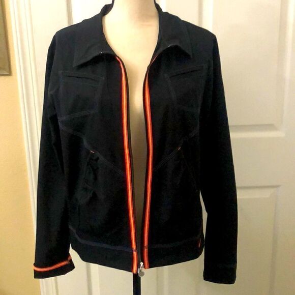 Nike Jackets & Blazers - Nike womens black athletic activewear. 4 front pockets size XL